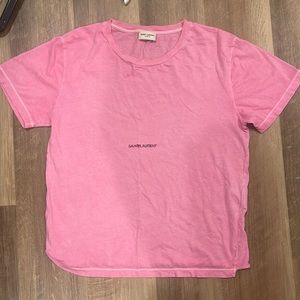 Neon Pink Saint Laurent T Shirt